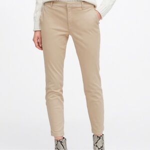Banana Republic Cream Sloan Fit Skinny Pants